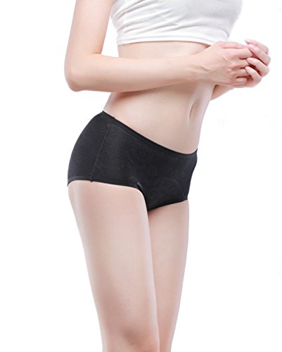 Yoyi Fashion Women Menstrual Period Briefs Jacquard Easy Clean Panties 4 Pack Us Size 3Xl/10 #TOP4