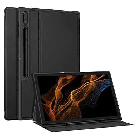 Fintie Capa para Samsung Galaxy Tab S9 Ultra 2023/S8 Ultra 2022 14,6 polegadas (modelo SM-X910/X916B/X918U/X900/X906), capa traseira de TPU macio resistente com visualização em vários ângulos com