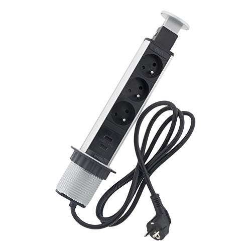 Otio - 760065-divisor toma de 3 vías, 2 usb