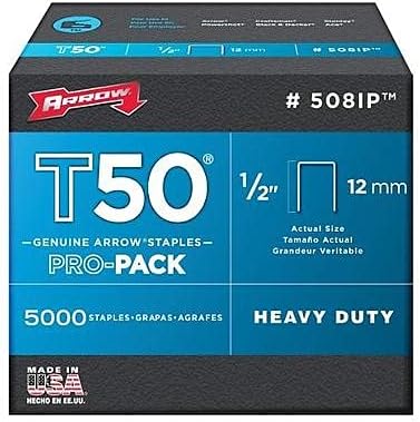 Arrow Fastener 508IP 1/2" T50 Staples