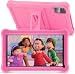 Tablet bambini 7 pollici con Controllo Parentale, Android 13, Schermo IPS, 8GB RAM 64GB ROM(256 GB Espandibile), WiFi, App Pre-installed, Doppia fotocamera, Tablet Educativo con Custodia (Rosa)