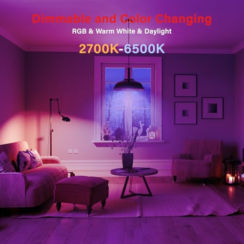 Sengled Dual Mode Smart Light Bulbs with Remote & App Control, Color Changing Light Bulbs, RGBW LED Bulbs 2700K-6500K Dimmable, 60W, Local Group Control (4P+ 1 Remote, No Support Alexa & Google) by Sengled - Used condition - Image 6