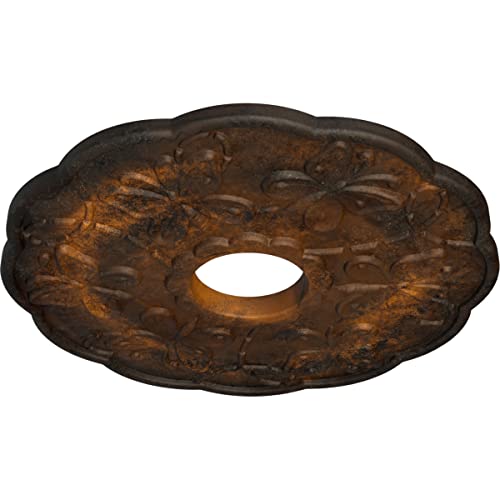 Image of Ekena Millwork CM17TSRUSDecorative Ceiling Medallions Modeled After Original Historical Patterns & Designs, Rust