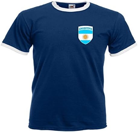 Invicta Screen PrintersArgentina Retro Argentine Republic Football/Rugby Team T-Shirt