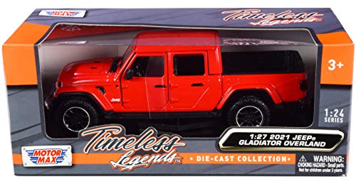 Motormax Toy 2021 Gladiator Overland (Closed Top) Pickup Truck Red 124-127 Diecast Model Car By Motormax 79365 #TOP1