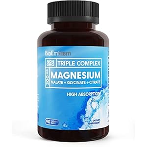 BioEmblem Triple Magnesium Complex | 300mg of Magnesium Glycinate, Malate, & Citrate for Muscles, Sleep, Calm, & Energy…