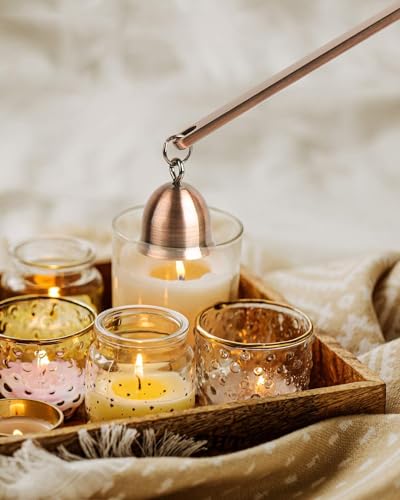 Image of RONXS 3 in 1 Candle Accessory Set, Candle Wick Trimmer Candle Cutter, Candle Snuffer, Candle Wick Dipper with Gift Package for Candle Lover (Copper)