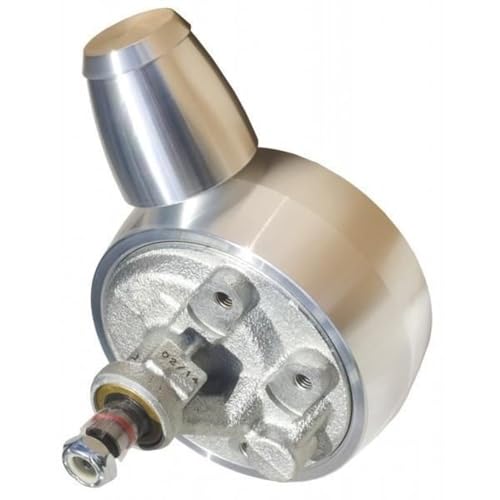 Image of March Performance 9600 Clear Powder Coated Billet Aluminum Power Steering Pump with Saginaw Style Keyway