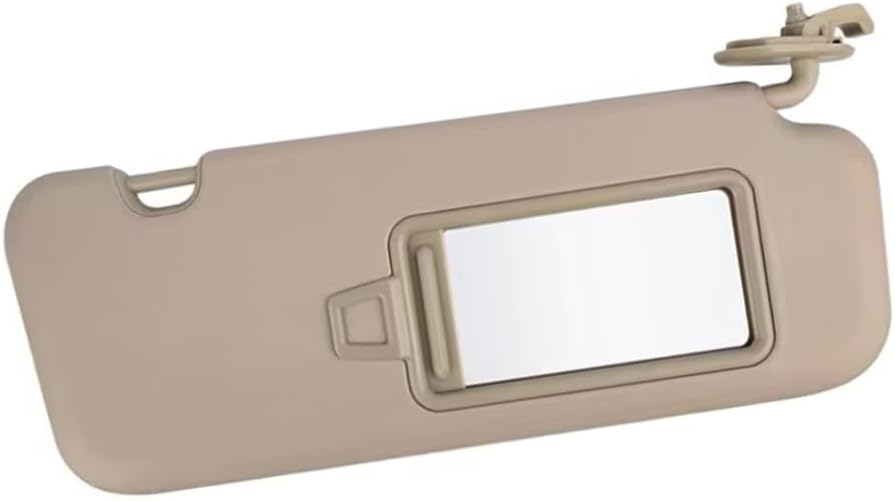 MACHSWON Sun Visor with Mirror, 1 PC Car Interior Sun Visor Panel with Mirror, Car Visor Mirrors Makeup Mirror Compatible with Hyundai Elantra AD 2016-2019 85210-F0100TTX,85220-F0100TTX (Beige Right)