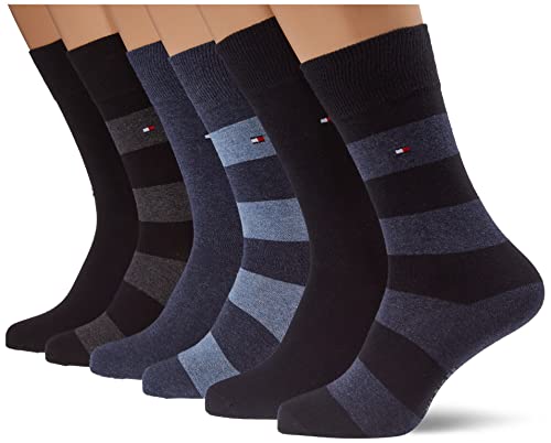 Tommy Hilfiger Herren Classic Socken, Blau/Schwarz, 43-46 EU