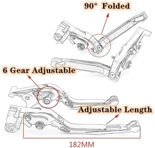 Accesorios para motocicletas puños de manillar y palanca embrague freno Suzuki Gixxer rosso 4
