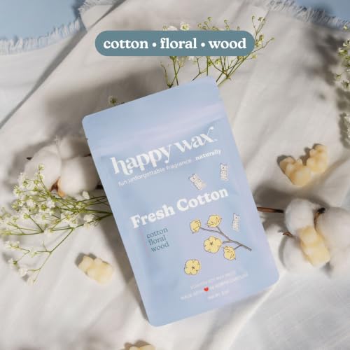 Image of Happy Wax Fresh Mix Collection Premium Scented Non-Toxic, Pet-Friendly Wax Melts - 6 oz Set with Cotton, Lemon Verbena, and Calming Lavender Scents