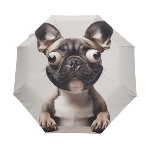 Parapluie bouledogue français automatique pour sac à dos en ville