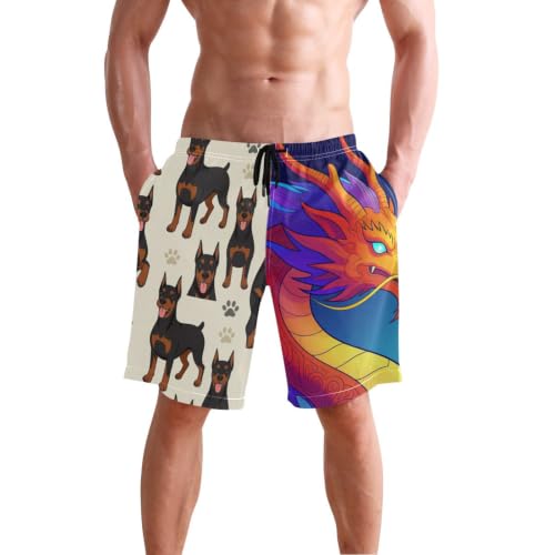 Short de bain homme doublure compression évite frottements rouge