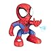Marvel Spidey and His Amazing Friends Amazing Flip Spidey - 12-Inch Animatronic Plush with Lights, Sounds, and Web Dart Launcher