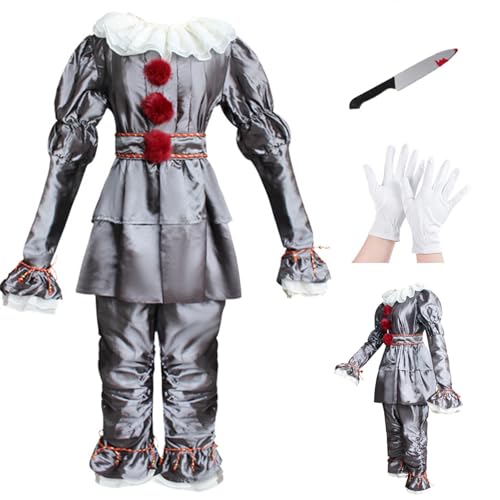 Yearsahrk 3 Stück Pennywise Kostüm Kinder Horror Clown Kostüm...