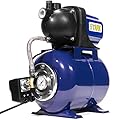 XtremepowerUS 1.6 HP Shallow Jet Water Well Pump with Tank Garden Sprinkler System, blue