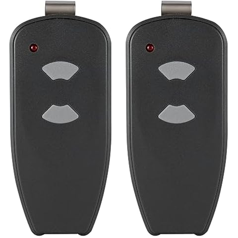 M3-2312 315 MHz 2-Button Garage Door Opener Remote Compatible with Marantec M4500e, M4700e, Martin DC3700, DC2500 with Sun Visor Clip, Gray, 2 Pack Cover