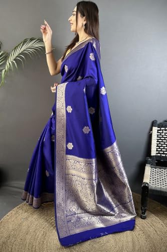 SGF11 Women's Kanjivaram Pure Soft Silk Saree With Unstitched Blouse Piece product image 4