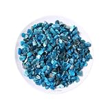 Erliway 100g Natural Apatite Crystal Chips, 7-9mm Tumbled Chips Crushed Crystal Stone, Polished Crystal Chip for Fish Tank, Healing Tumbled Crystal Chip for Reiki Crystal Jewelry Making Home Décor
