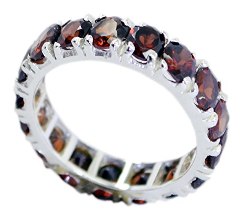 Bague en argent 925 grenat naturel fait main et aux finitions de haute joaillerie