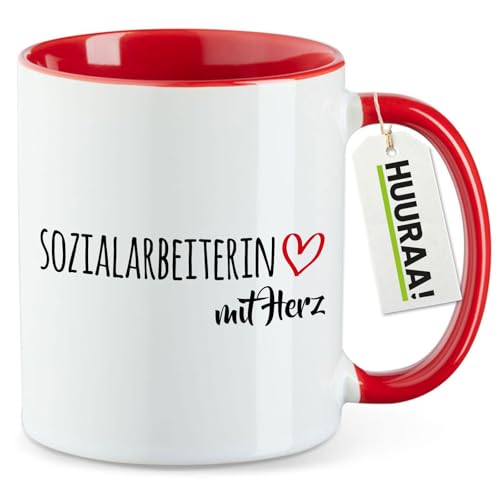 huuraa tazza da caffè Sozialarbeiterin mit Herz Tazza da tè