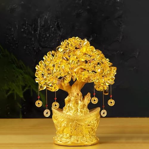 Décor de Feng Shui doré pour attirer le succès au bureau