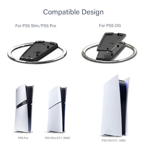 Image of PS5 Vertical Stand, PS5 Pro Stand, Vertical Stand for PS5 / PS5 Pro / PS5 Slim Consoles Non-Slip Base Mount for PlayStation 5 Accessories