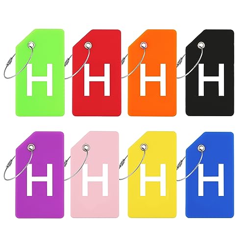 Étiquettes de bagages avion lettre H en silicone contre la perte de valise