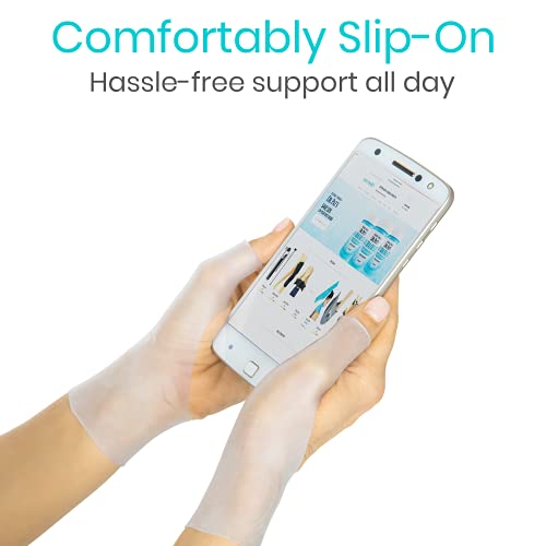 Vive Gel Thumb Wrist Support (Pair) - Waterproof Wrist Brace - Hand Brace Cool Wrap For Arthritis Dequervains Tenosynovitis, Sprained Joint Pain, Left Right Hand Stabilizer For Tendonitis Strain #TOP7
