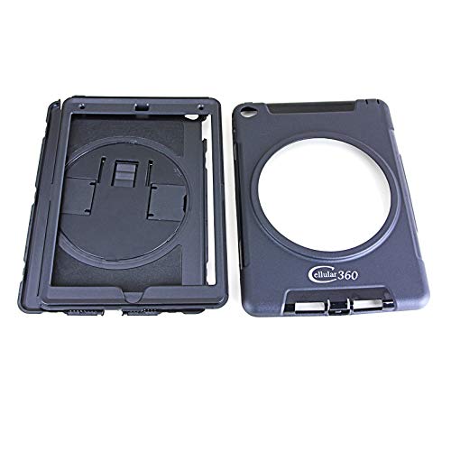 Cellular360 Shockproof Case For Apple Ipad Mini 4, Protective And Handy With 360 Degree Rotatable Kickstand And Handle (Black) #TOP4