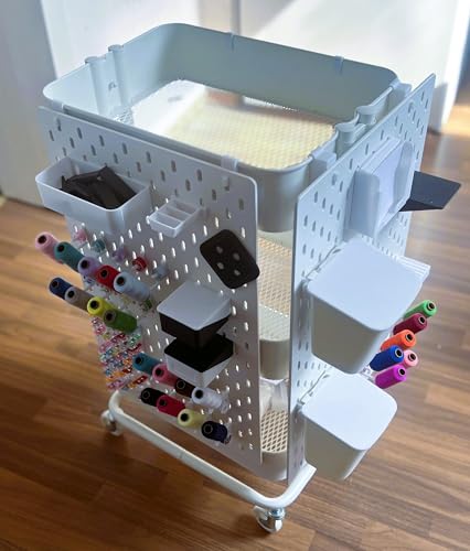 JL House. RÅSKOG & NORRÅKER Skadis Adattatore – Collegamento per RÅSKOG, NORRÅKER Carrello di servizio e piastra forata Skadis – Kit di montaggio per un facile fissaggio