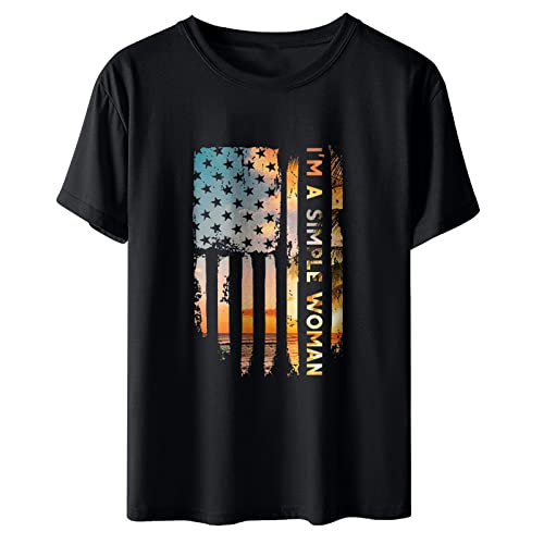 Camisetas femininas casuais de manga curta camisas gola redonda ajuste relaxado longo verão outono c