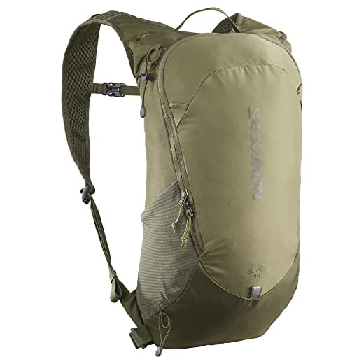 Salomon Trailblazer 10 Mochila de senderismo Unisex, Versatilidad, Fácil de usar, Comodidad y ligereza, Martini Olive, Olive Night, Ebony