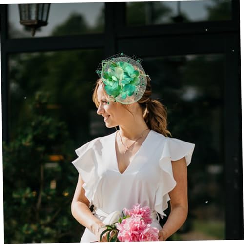 Sombrero vintage de malla con clip para novias y tocados de boda 7