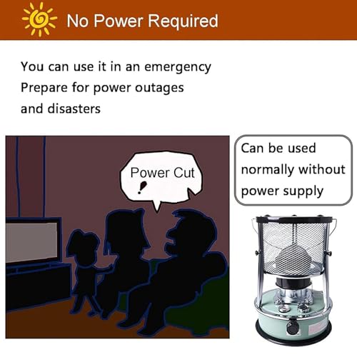 Indoor Kerosene Heater 5.2L Tank Rauchbarer Portbarerove für Notstromausfälle Camping Warmth Safe Anti- Tip Design Schnelle Heizung Effiziener Kraftstoffgebrauch Gemütliches Home Office Shel-4