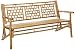 Standard Slat Black Bamboo Bench