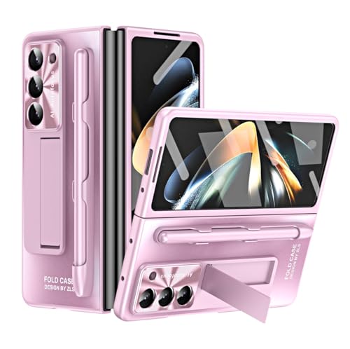 Samsung Galaxy Z Fold 6 5G �Ή��P�[�X�AS�y���z���_�[�A�X�N���[���v���e�N�^�[�A�L�b�N�X�^���h�t���A�����ی�P�[�X�A�t���{�f�B�P�[�X�A�����X�N���[���v���e�N�^�[�ASamsung Galaxy Z Fold 6�p�d�b�P�[�X(Pink