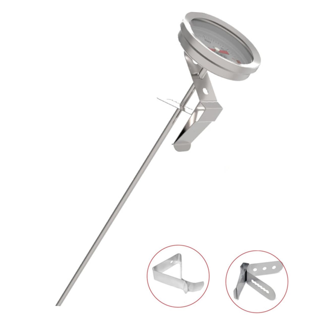Candy Thermometer for Jam Stainless Steel with Clip Sugar Oil