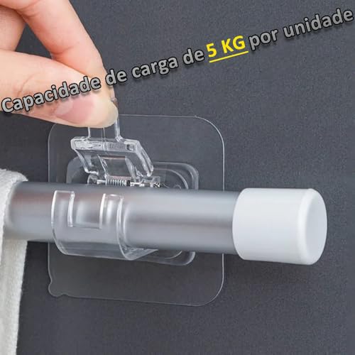 Gancho Auto Adesivo Para Parede Ideal Para Cortinas Toalhas Cortina De Banheiro Sem Vara De Suporte