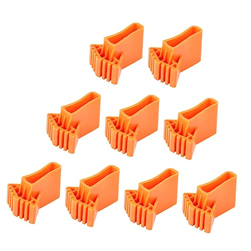 Housoutil 8 Piezas Estera De Escalera Plegable Nivelador Soportes De Pared Para Escaleras Paleta De Albañilería Flexible Topes Estabilizadores De Escalera Paso a Paso No Mini Caucho Orange