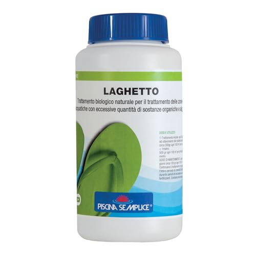 PISCINA SEMPLICE, Laghetto, Trattamento Per La Pulizia Dei Laghetti, Elimina Melma e Scorie, Controlla lo Sviluppo di Rifiuti Organici, Preserva Organismi Organici ed Alghe, 1 barattolo da 454 gr