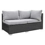 Calma Lux® Frei kombinierbare Einzelteile für Gartenmöbel Sitzgruppe Lounge Sitzgarnitur DIY aus Poly Rattan freie Wahl (Doppel Links)