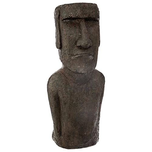 Statue décorative île de pâques en magnésie H 80 cm - Atmosphera