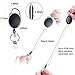JIKIOU Retractable Badge Reel with Carabiner Belt Clip and Key Ring for ID Card Key Keychain Badge Holder Black 3 Pack