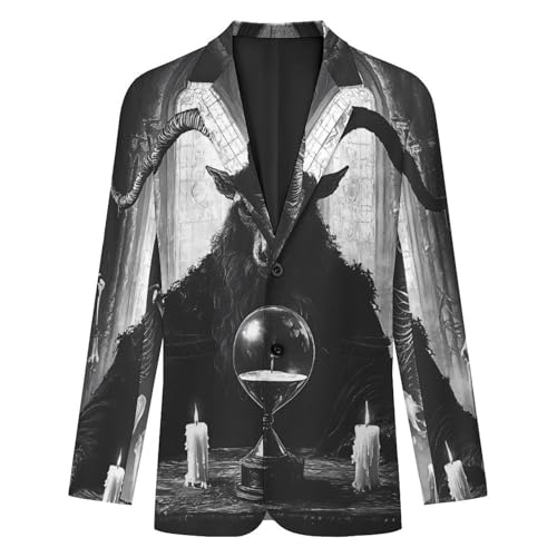 Baphomet Satan Goat Mens Blazer Lightweight Sport Coat Two Button Suit Jackets4