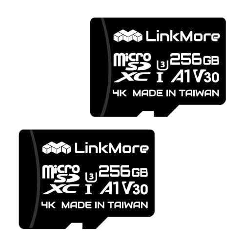 LinkMore 256GB Micro SD Card 2-Pack XV13 Agon Lite A1 UHS-I U3 V30 Class 10 Compatible Read Up to 100 MB/s SD Adapter Included