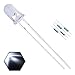 EDGELEC 100pcs 5mm White Lights LED Diodes Water Clear Round Top 29mm Long Feet (DC 3V) +100pcs Resistors (for DC 6-13V) Included/Ultra Bright Bulb Lamps Light Emitting Diode