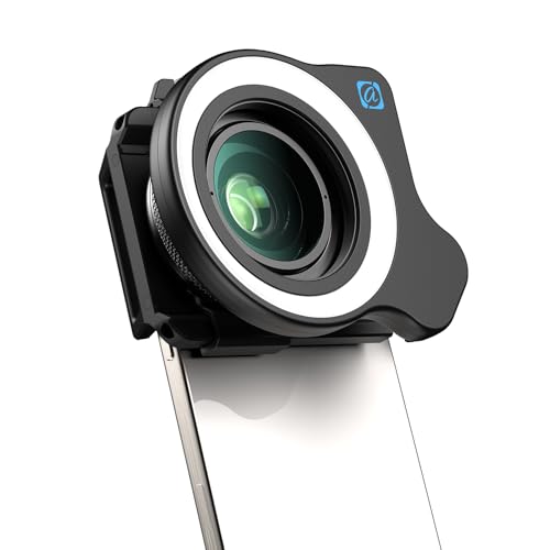 Objectif Macro APEXEL 10-20X pour iPhone et téléphones Android Kit d'objectif Photo HD avec Pince Universelle et lumière d'appoint Capturez des Gros Plans...