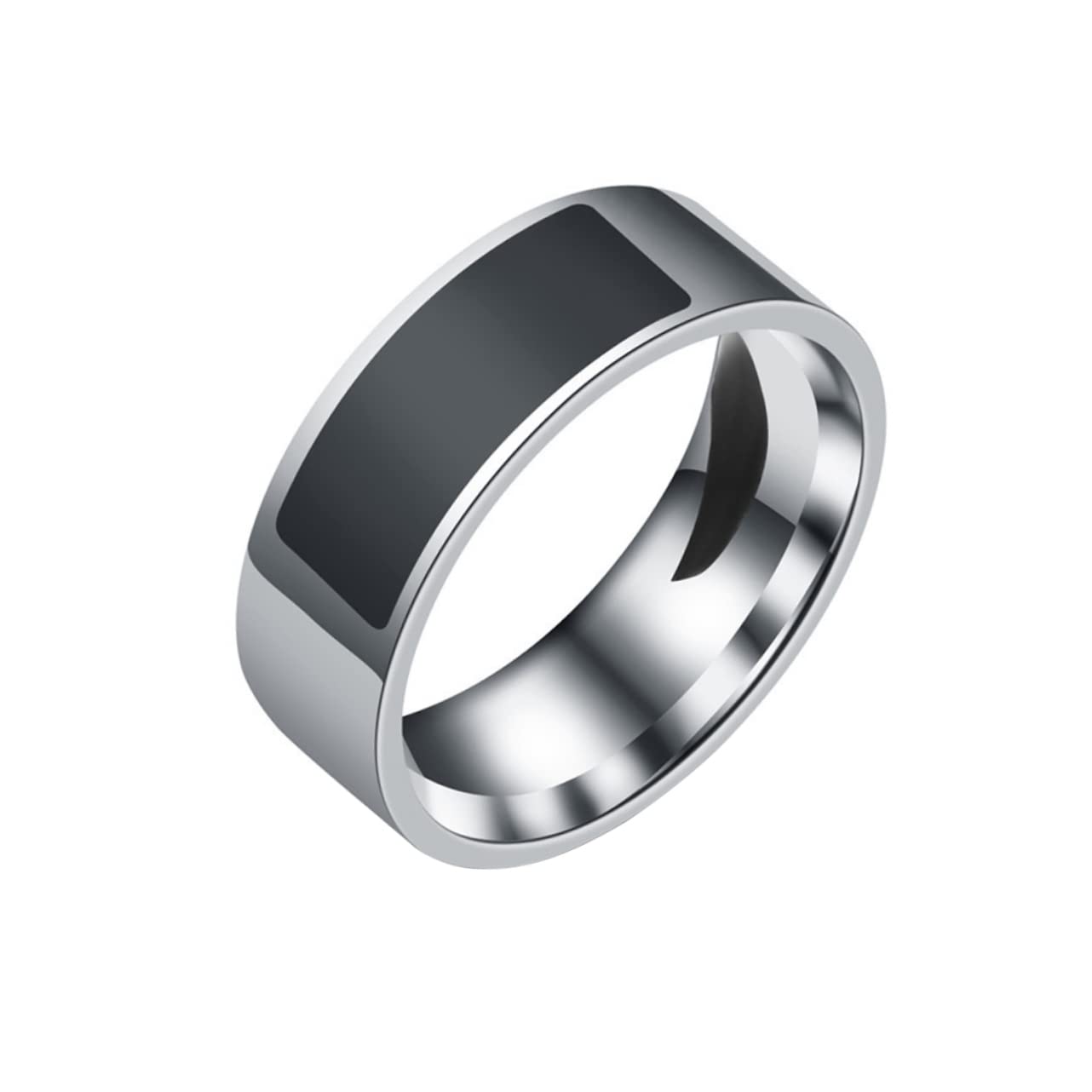 Homoyoyo anillo inteligente anillos inteligentes para hombres elegante anillo de dedo de acero inoxidable anillo de dedo del teléfono digital etiquetas anillo para hombres número colocar